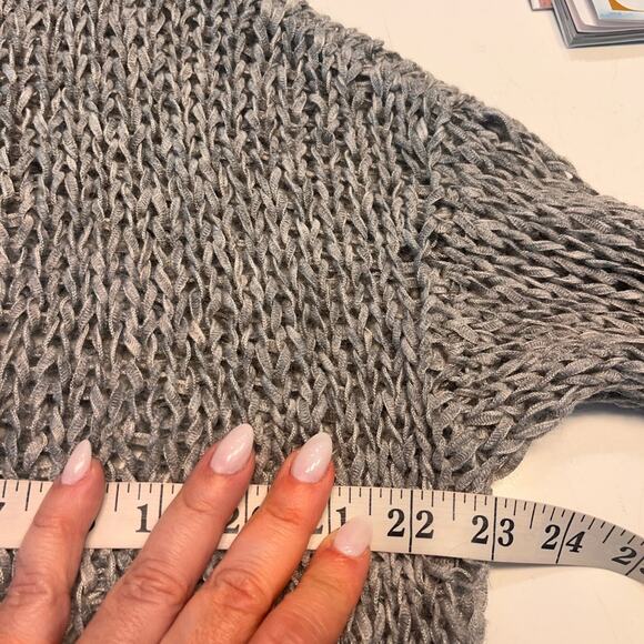 Eileen Fisher Wool Open Knit V Neck Sweater size small - Picture 6 of 7